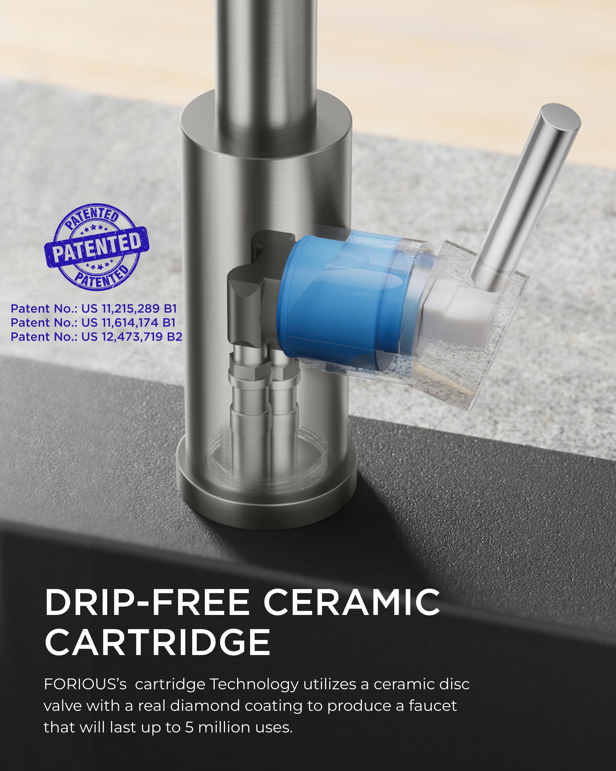 Easy DIY installation for FORIOUS faucet under 15 minutes with deck plate