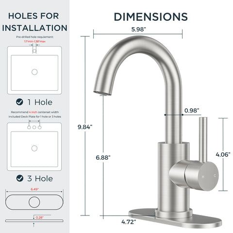 FORIOUS ceramic cartridge ensures smooth operation and drip-free use