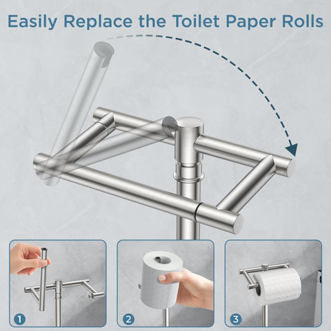 FORIOUS 4-5-roll-storage area keeps spare rolls within reach