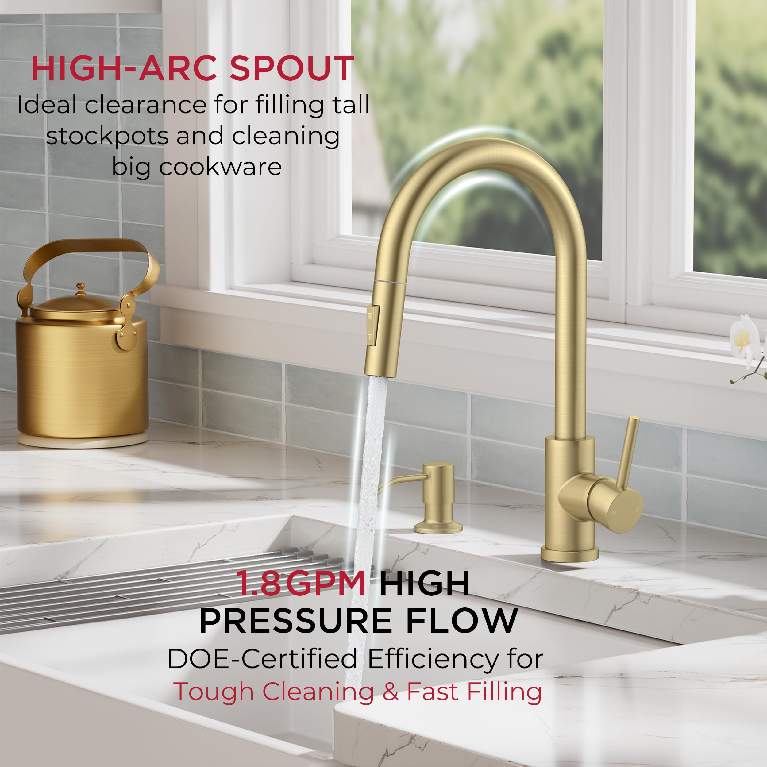 FORIOUS faucet features a ceramic valve for smooth operation