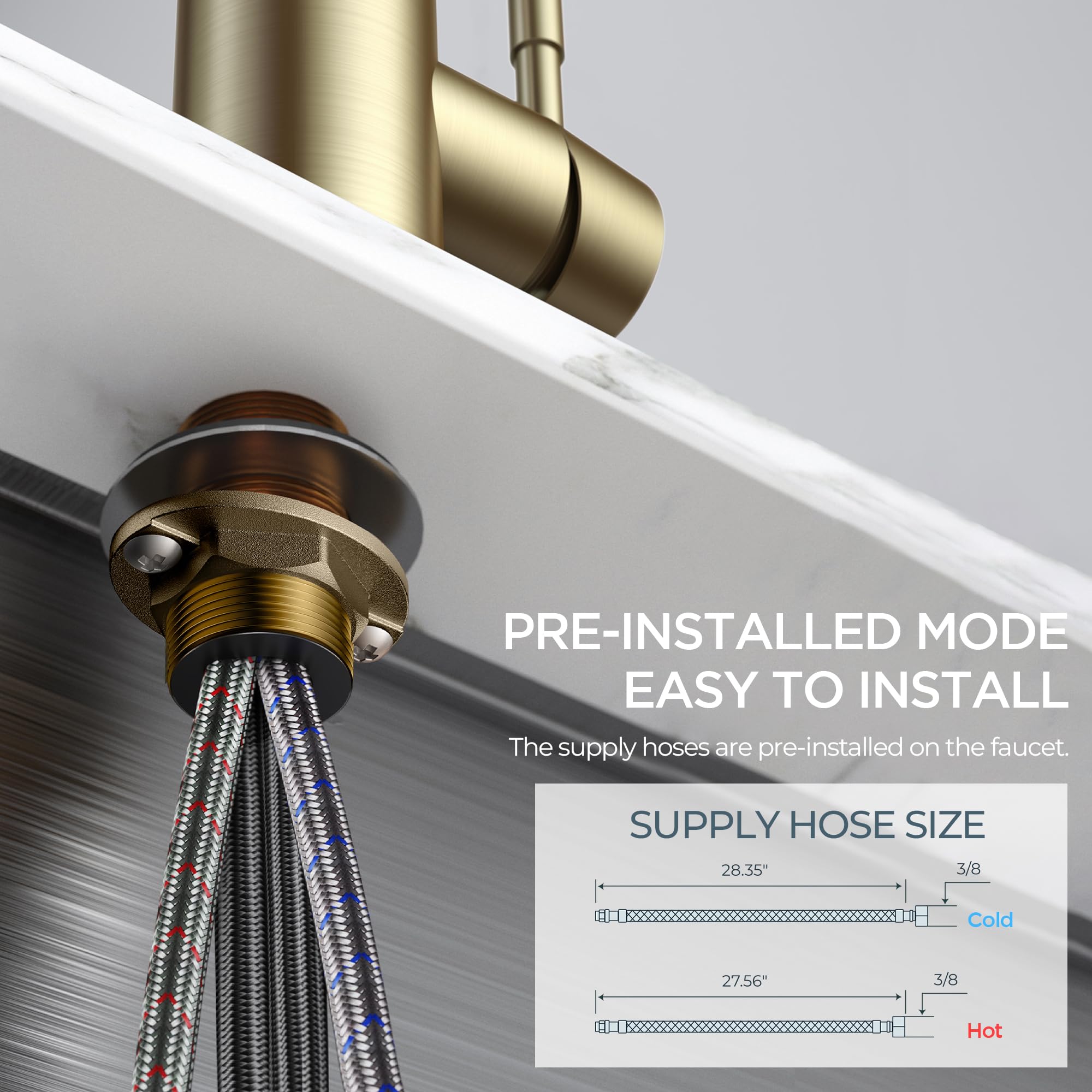 FORIOUS DIY-friendly installation with pre-assembled hoses and hardware