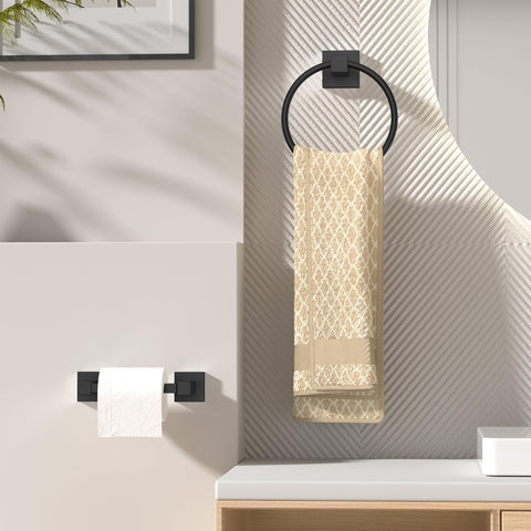 FORIOUS hand towel ring with 180-degree swing supports quick towel drying.