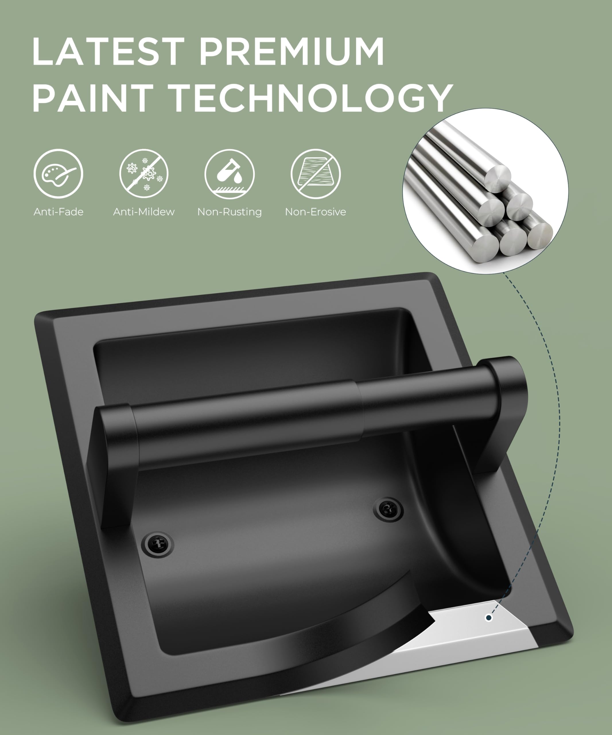 FORIOUS inset design protects surfaces and prevents scratches in busy bathrooms.