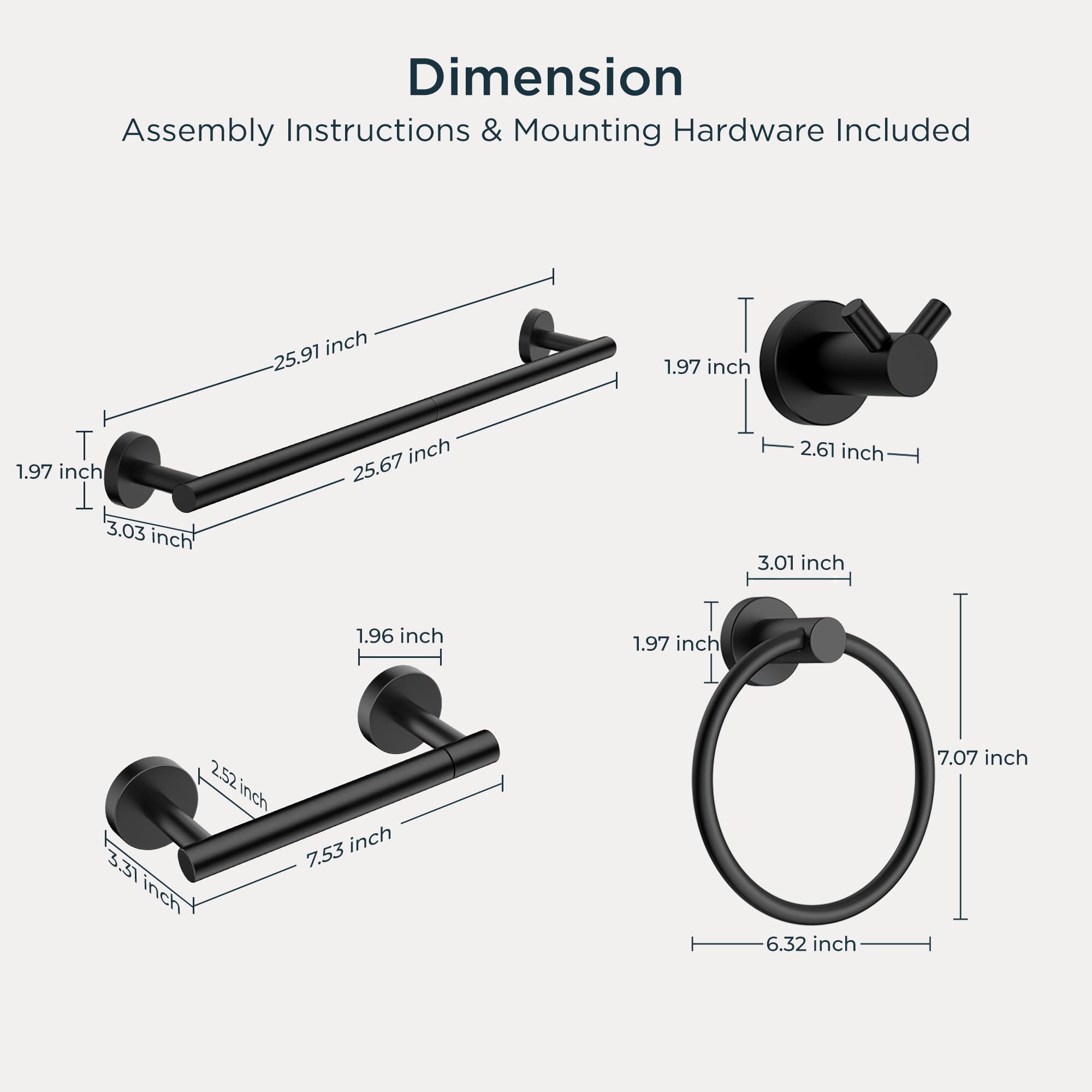FORIOUS installation hardware included for quick mounting