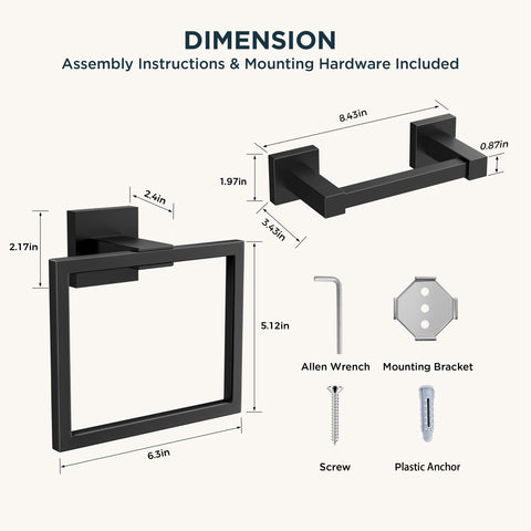 FORIOUS installation kit included for quick DIY mounting in any bathroom.