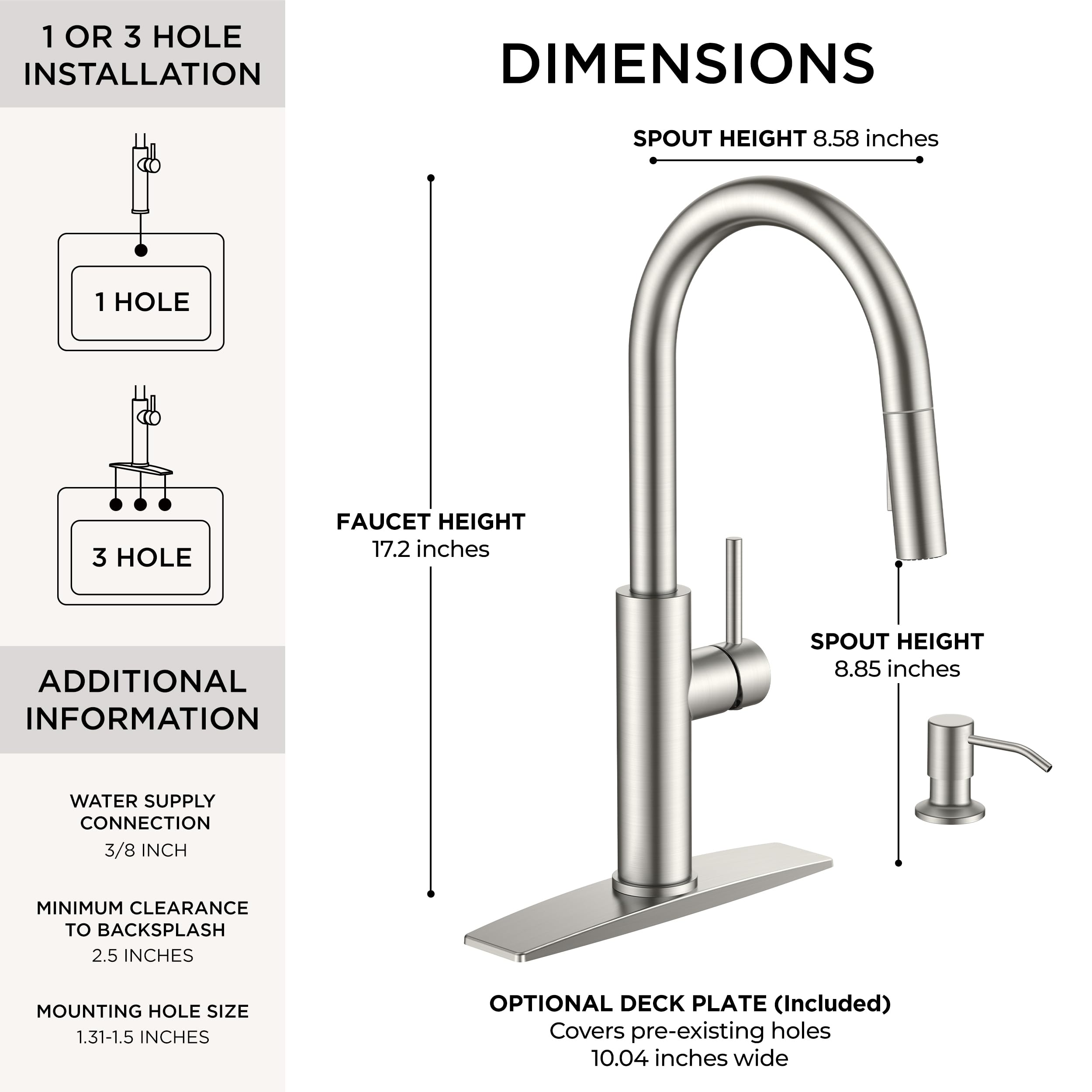 FORIOUS integrated soap dispenser keeps counters tidy and convenient