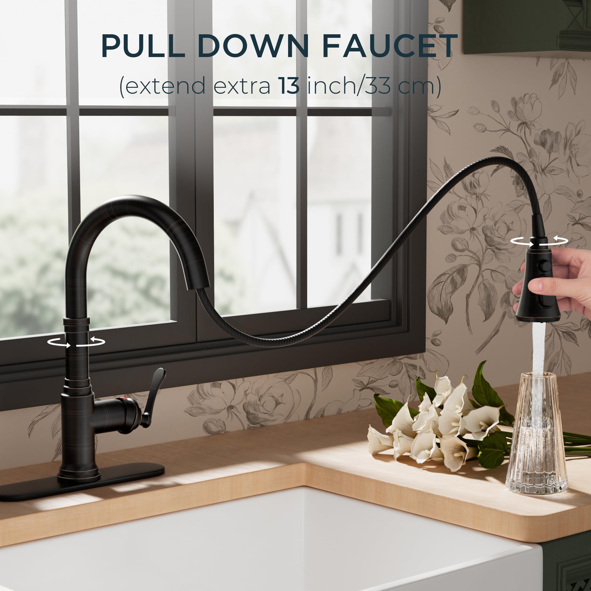 FORIOUS 3-in-1 function offers versatile spray settings