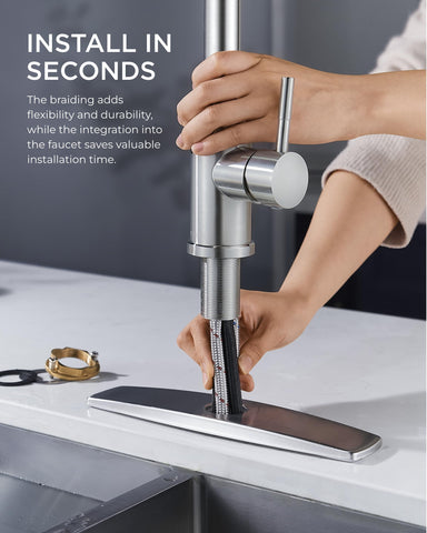 FORIOUS 360-degree rotating sprayer offers full sink access and flexibility
