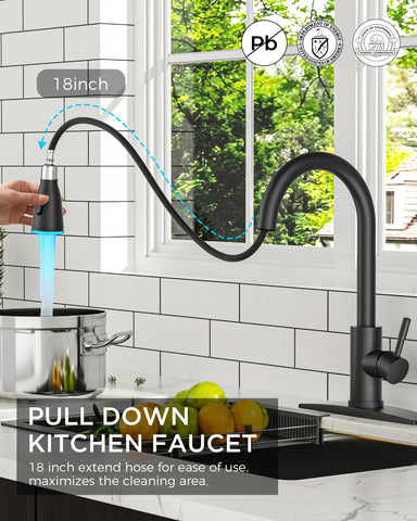 FORIOUS 360-degree rotatable spout provides flexible water access around the sink