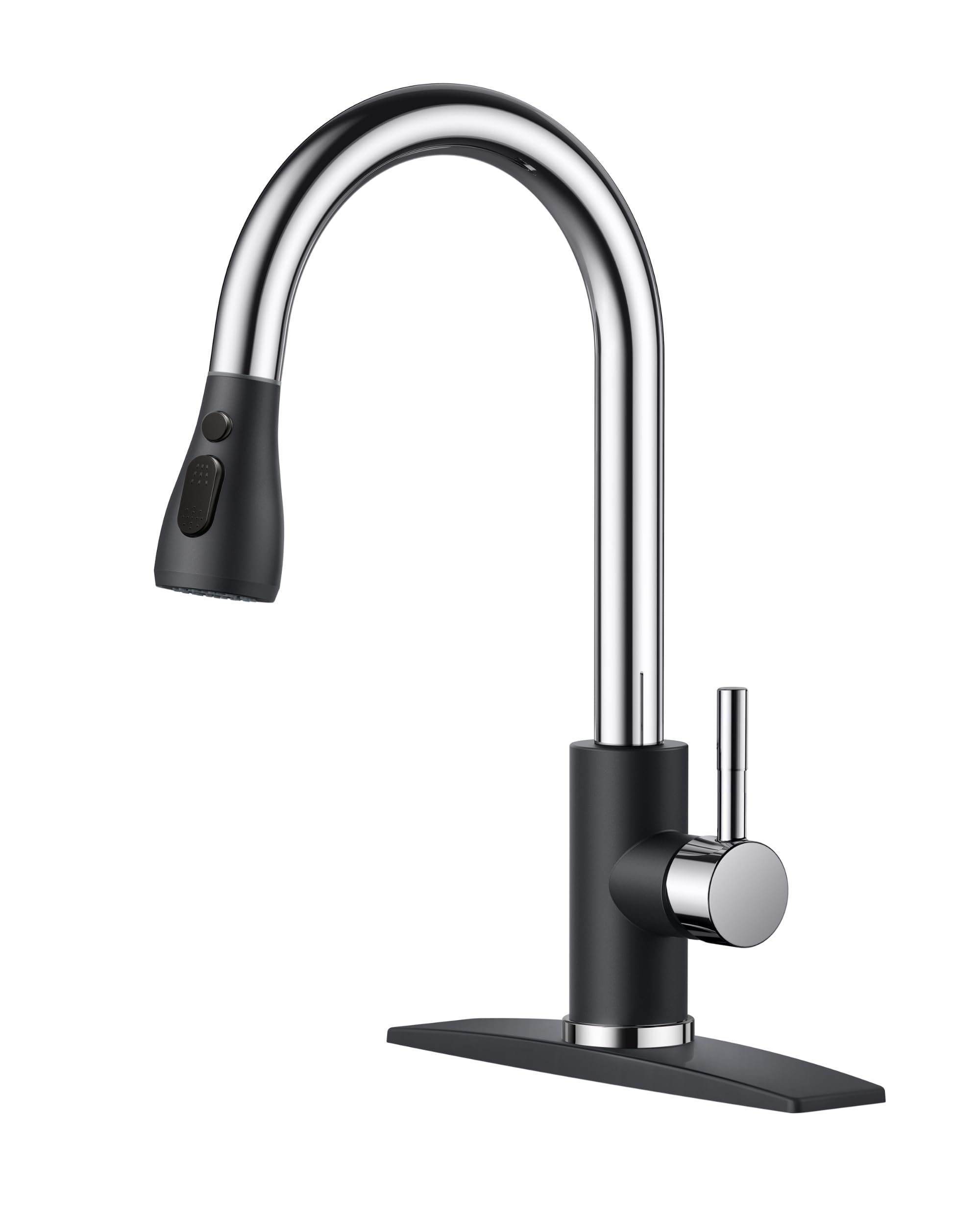 FORIOUS kitchen faucet arc spout demonstrates broad reach for easy filling