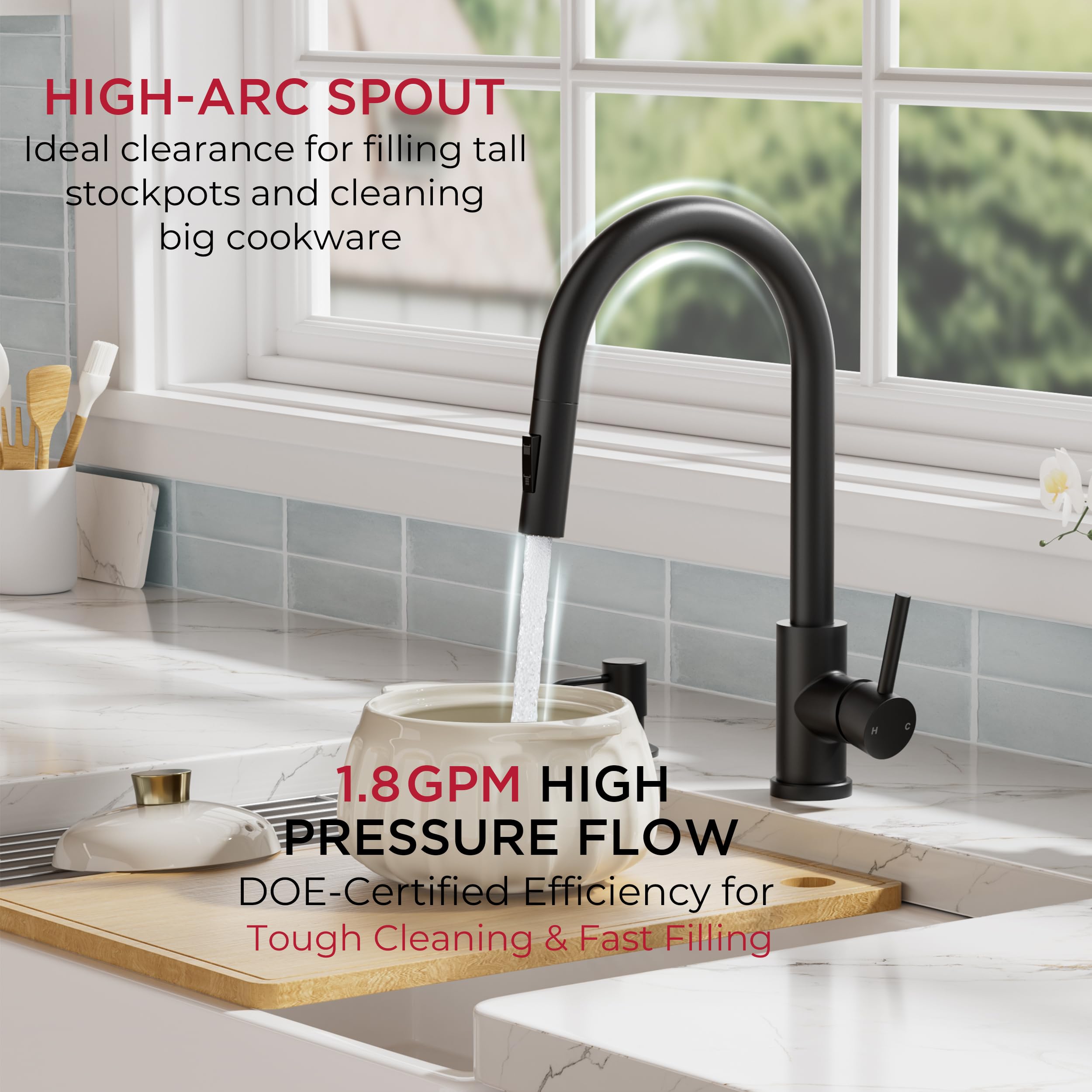 FORIOUS ceramic cartridge ensures smooth, drip-free performance