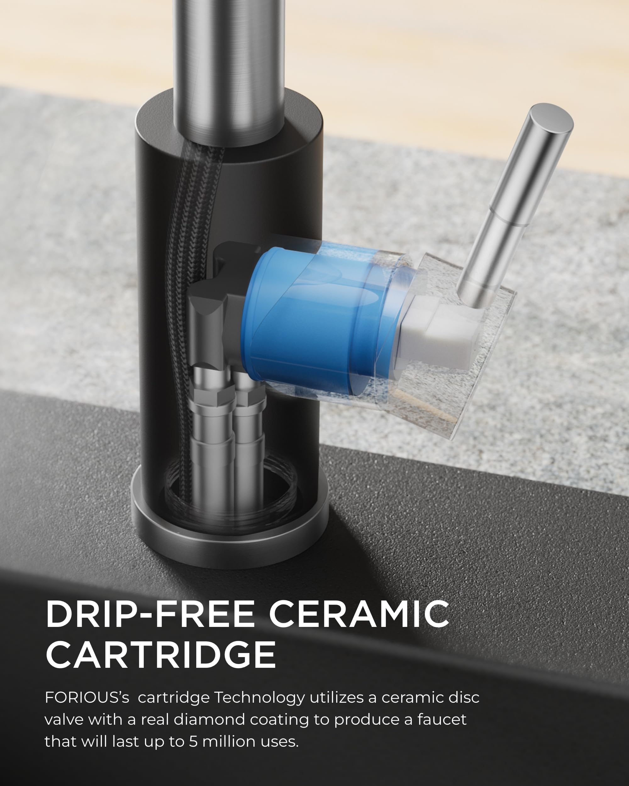 FORIOUS faucet with cUPC and NSF certifications for safety