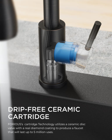 FORIOUS faucet kit includes mounting hardware and deck plate for easy installation.