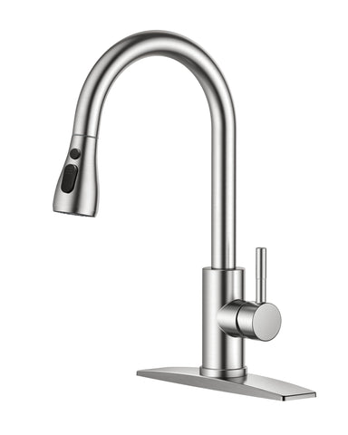 FORIOUS kitchen faucet with pull-down sprayer for versatile cleaning in the sink