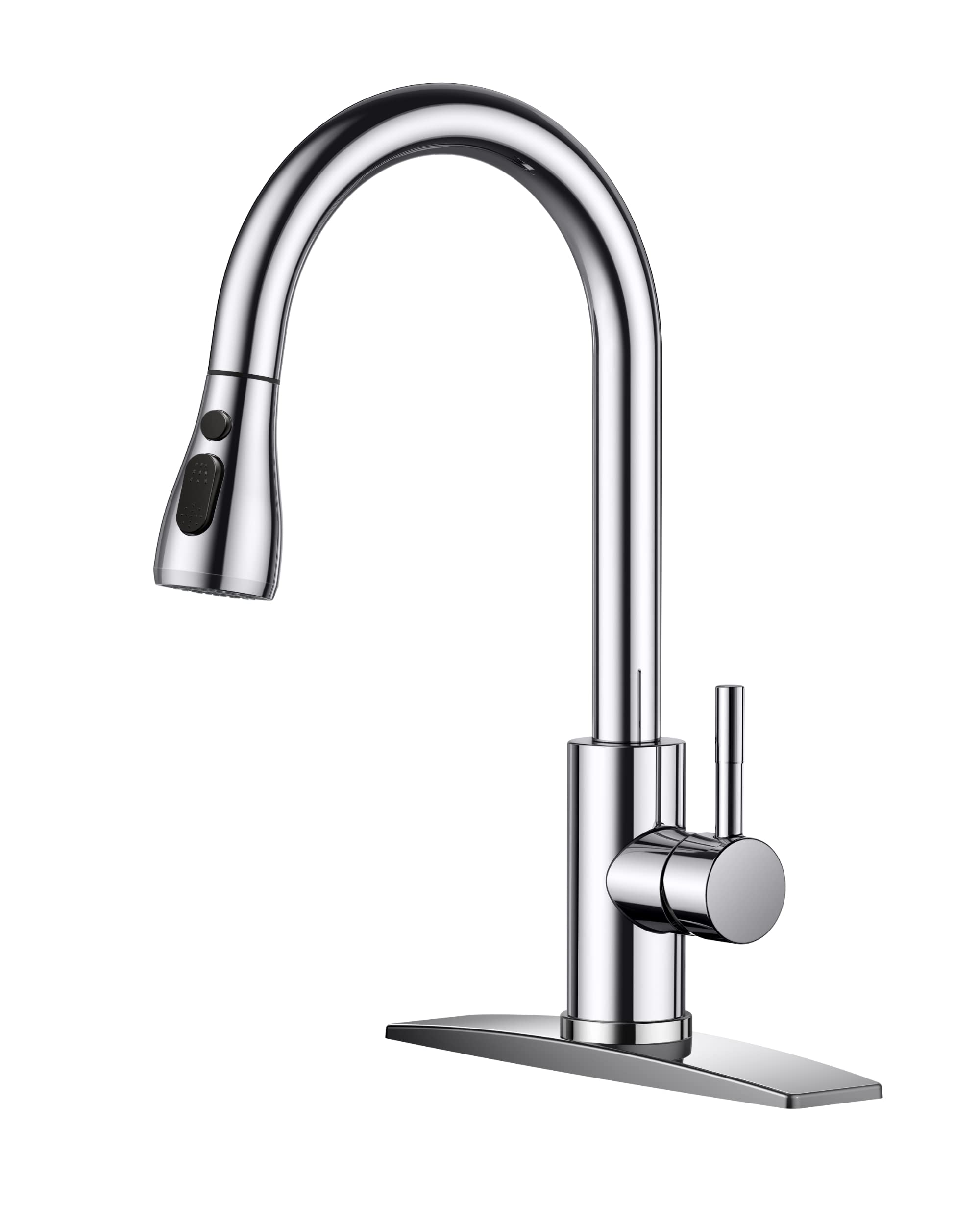 FORIOUS kitchen faucet with pull-down sprayer for easy filling and rinsing.