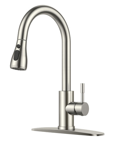 FORIOUS kitchen faucet with pull-down sprayer for easy sink tasks