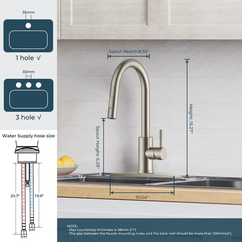 FORIOUS pull-down sprayer demonstrates versatility for rinsing dishes and surfaces