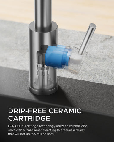 FORIOUS faucet shown in RV or utility space demonstrates adaptability