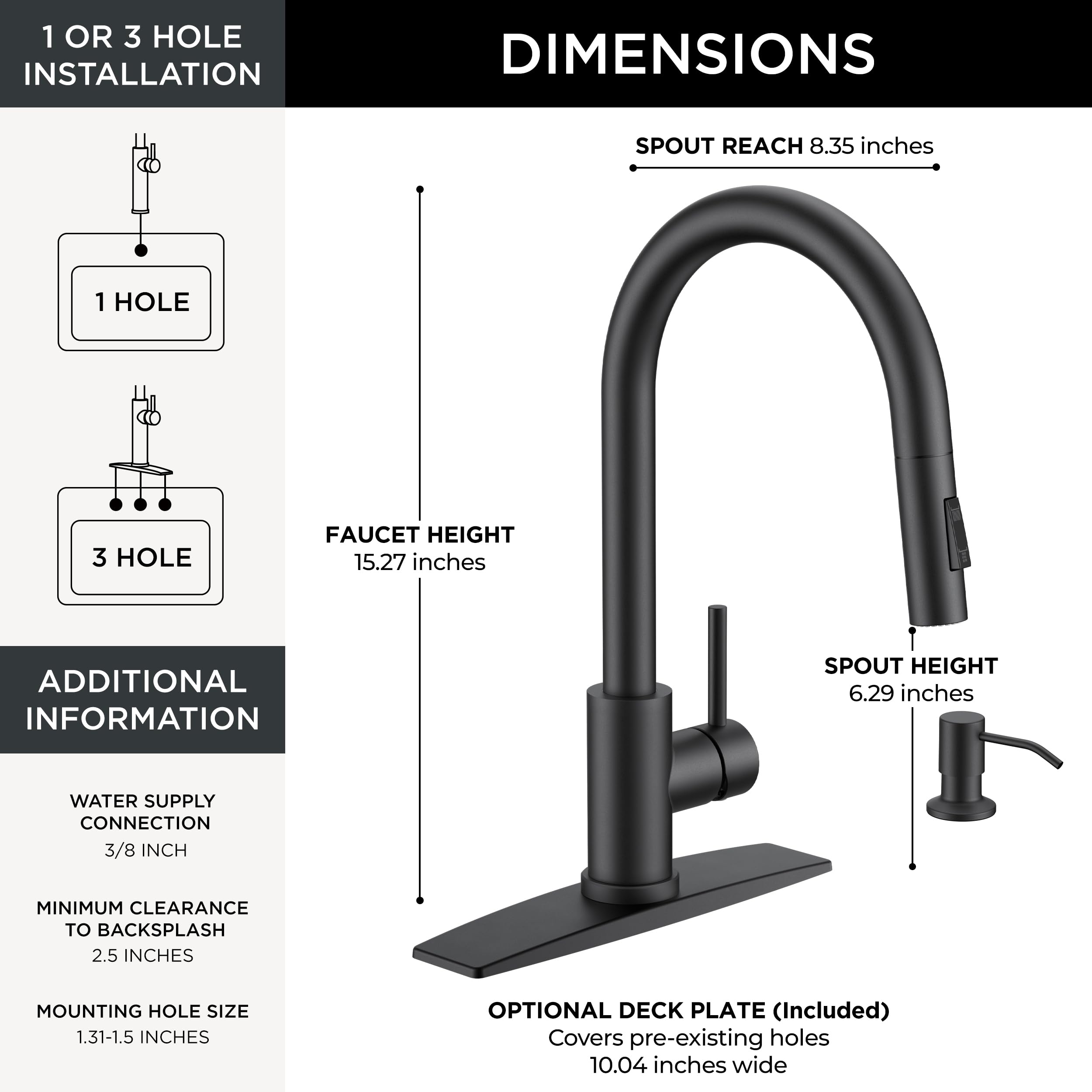 FORIOUS soap dispenser keeps dish soap within easy reach