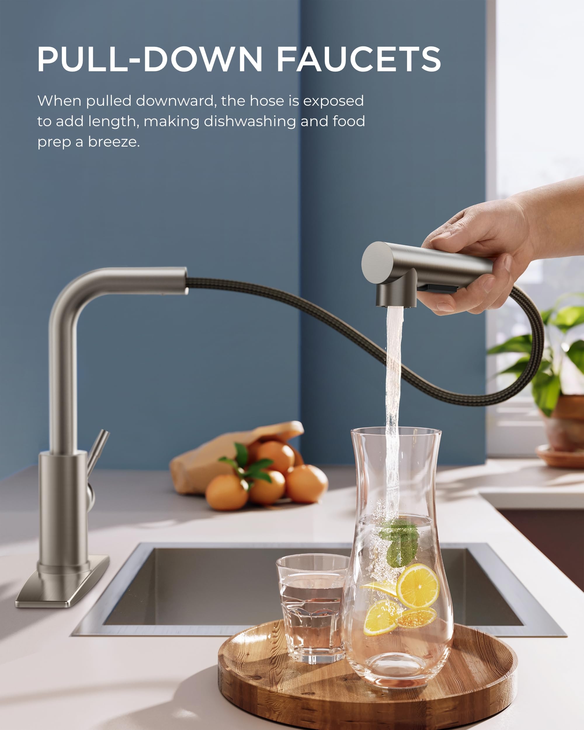 FORIOUS faucet spray mode supports efficient kitchen cleanup
