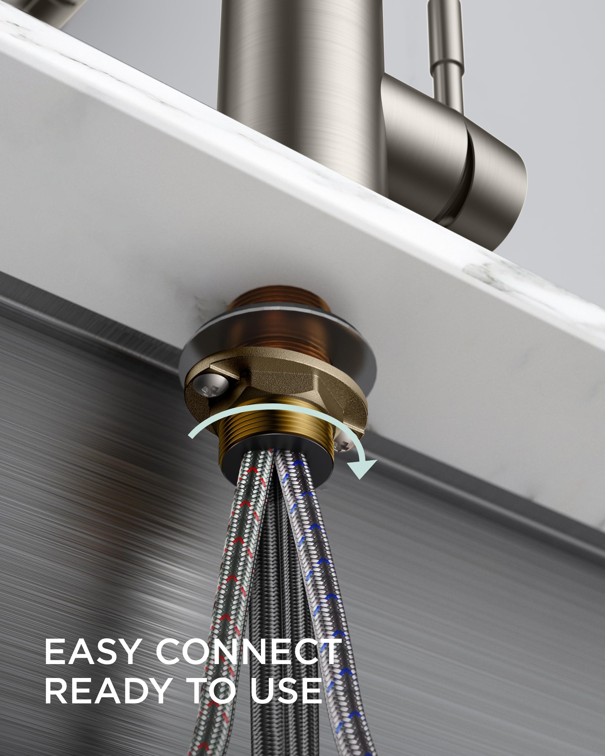 FORIOUS 18.9-inch tall faucet fits large sinks and busy kitchens