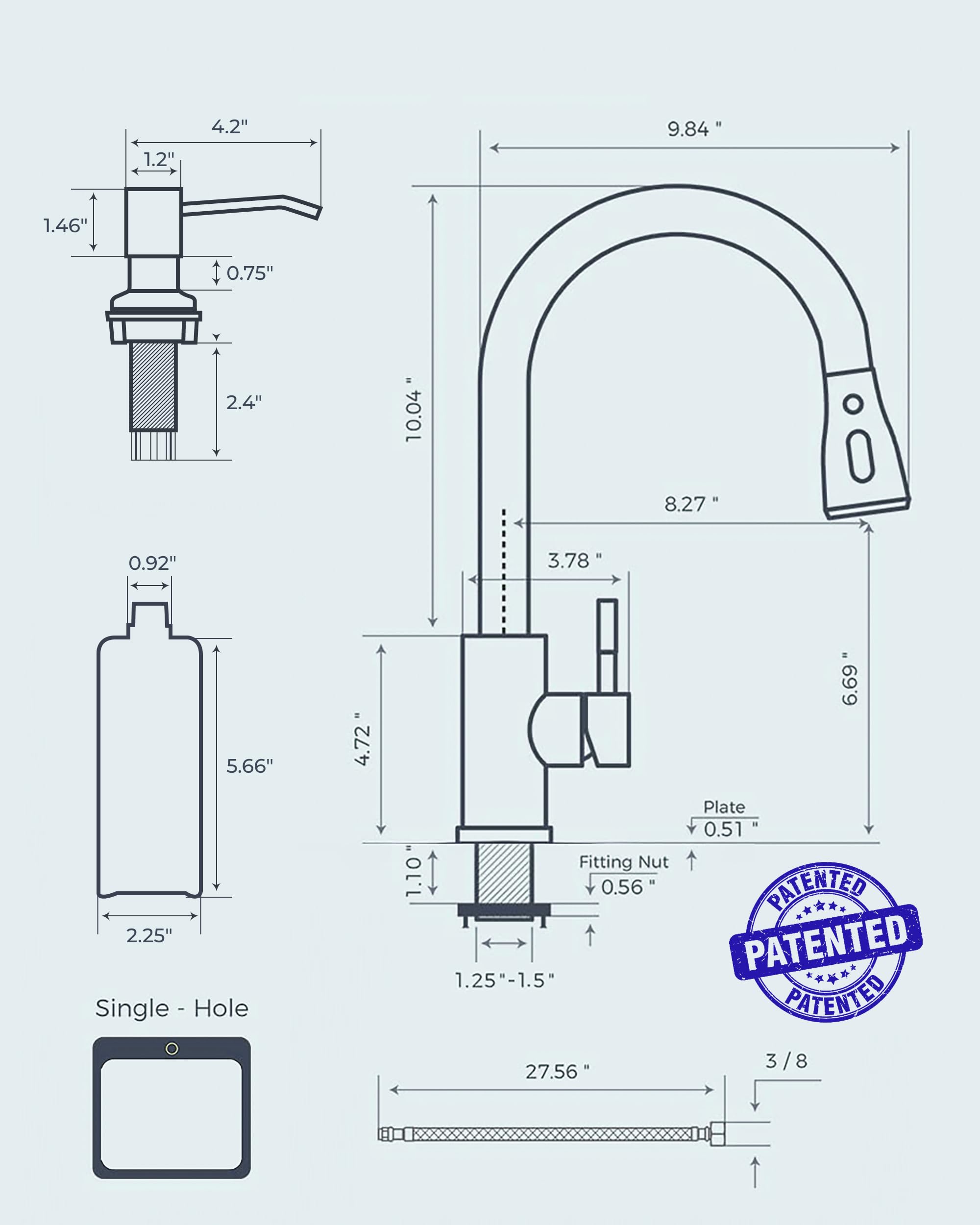 FORIOUS lead-free stainless steel faucet built for durability and safe use