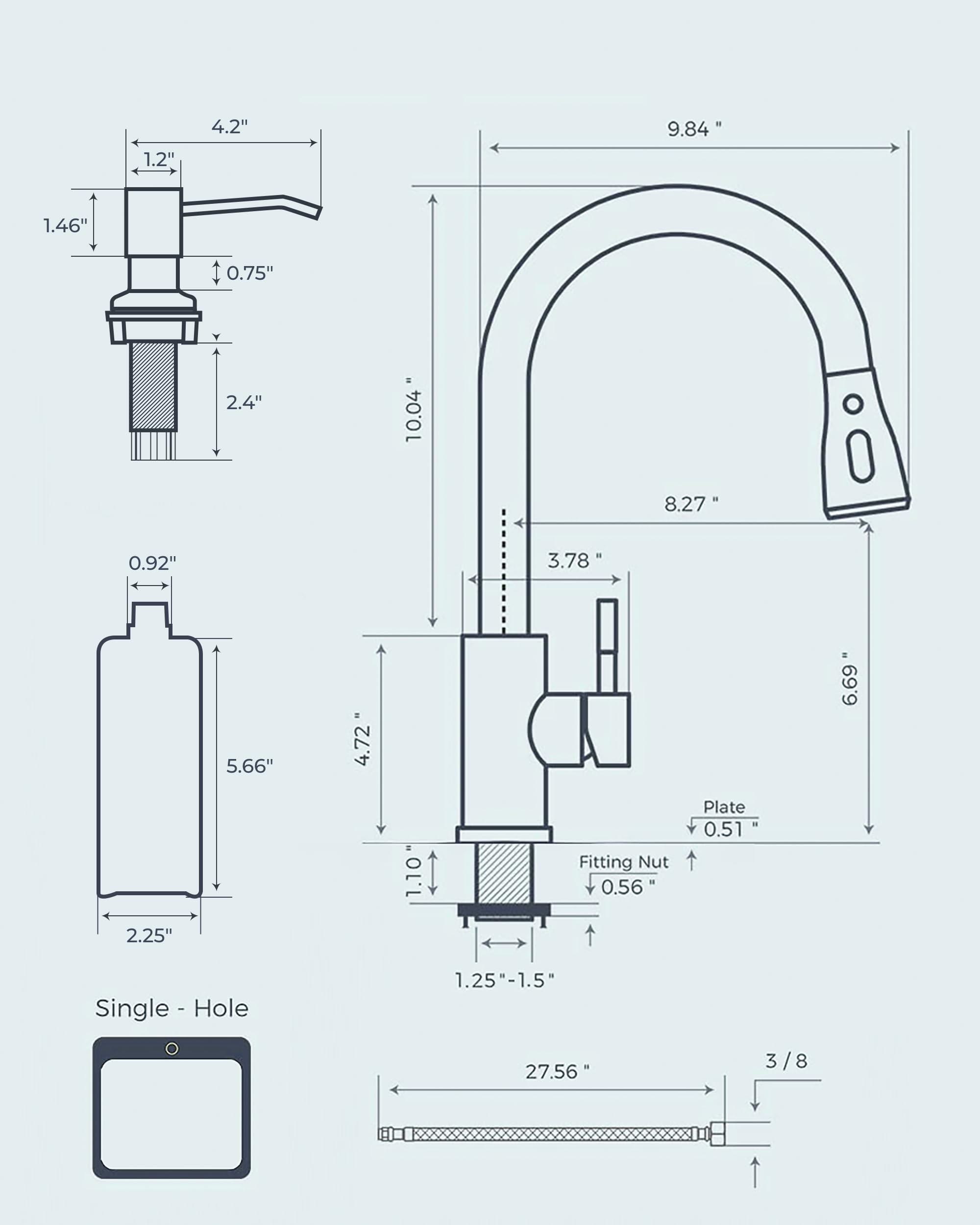 FORIOUS lead-free SUS 304 stainless steel ensures durable use.