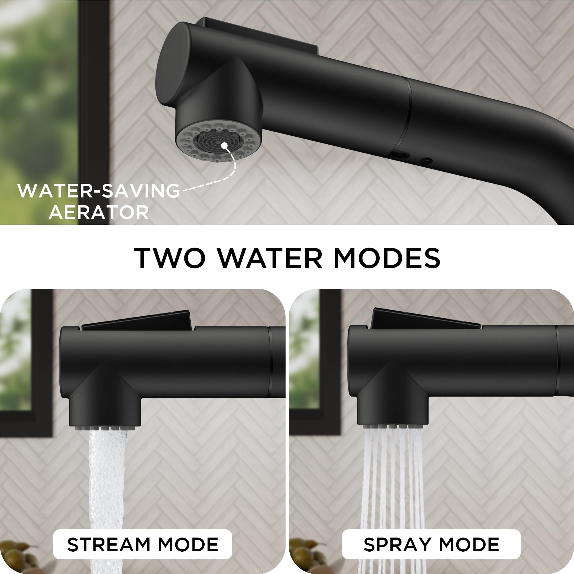 FORIOUS lead-free stainless steel body with nano finish resists fingerprints and water spots.