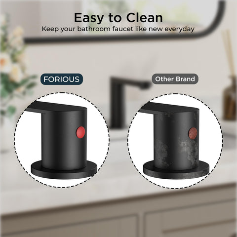 FORIOUS matte black finish resists fingerprints and wear for a lasting look.
