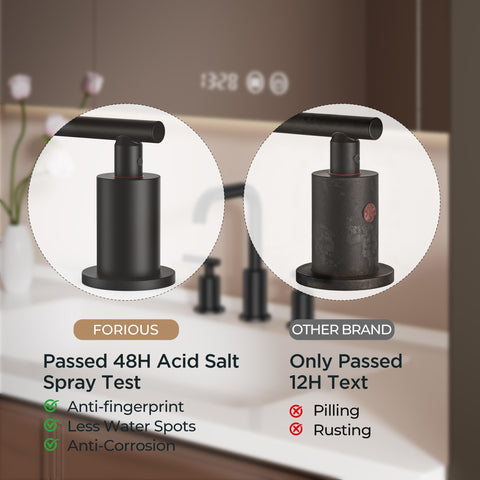 FORIOUS matte black finish resists rust and peeling.