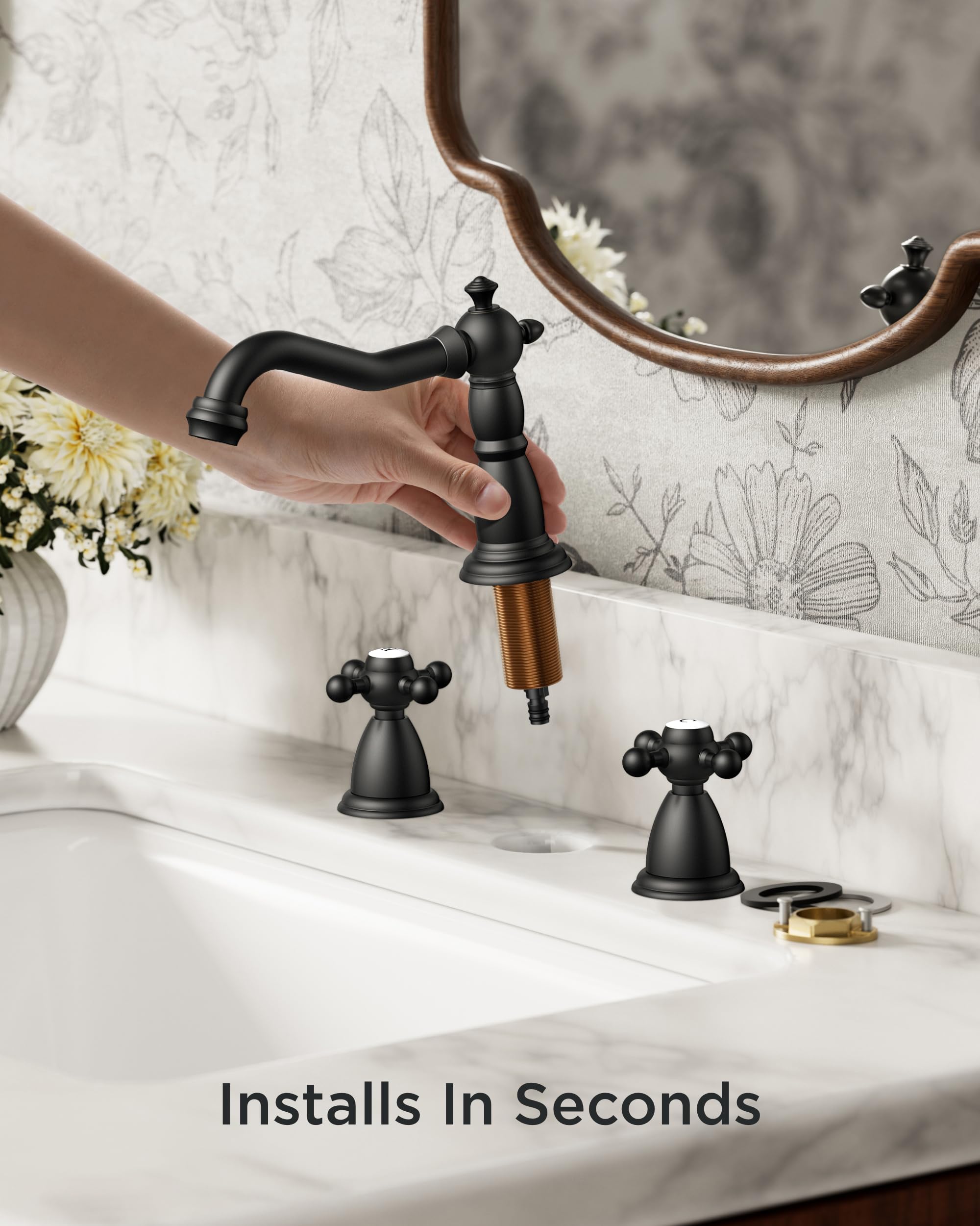 FORIOUS aerated flow at 60psi keeps water efficient and quiet.