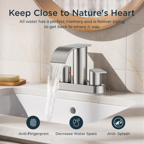 FORIOUS metal pop-up drain with built-in strainer prevents debris clogs.