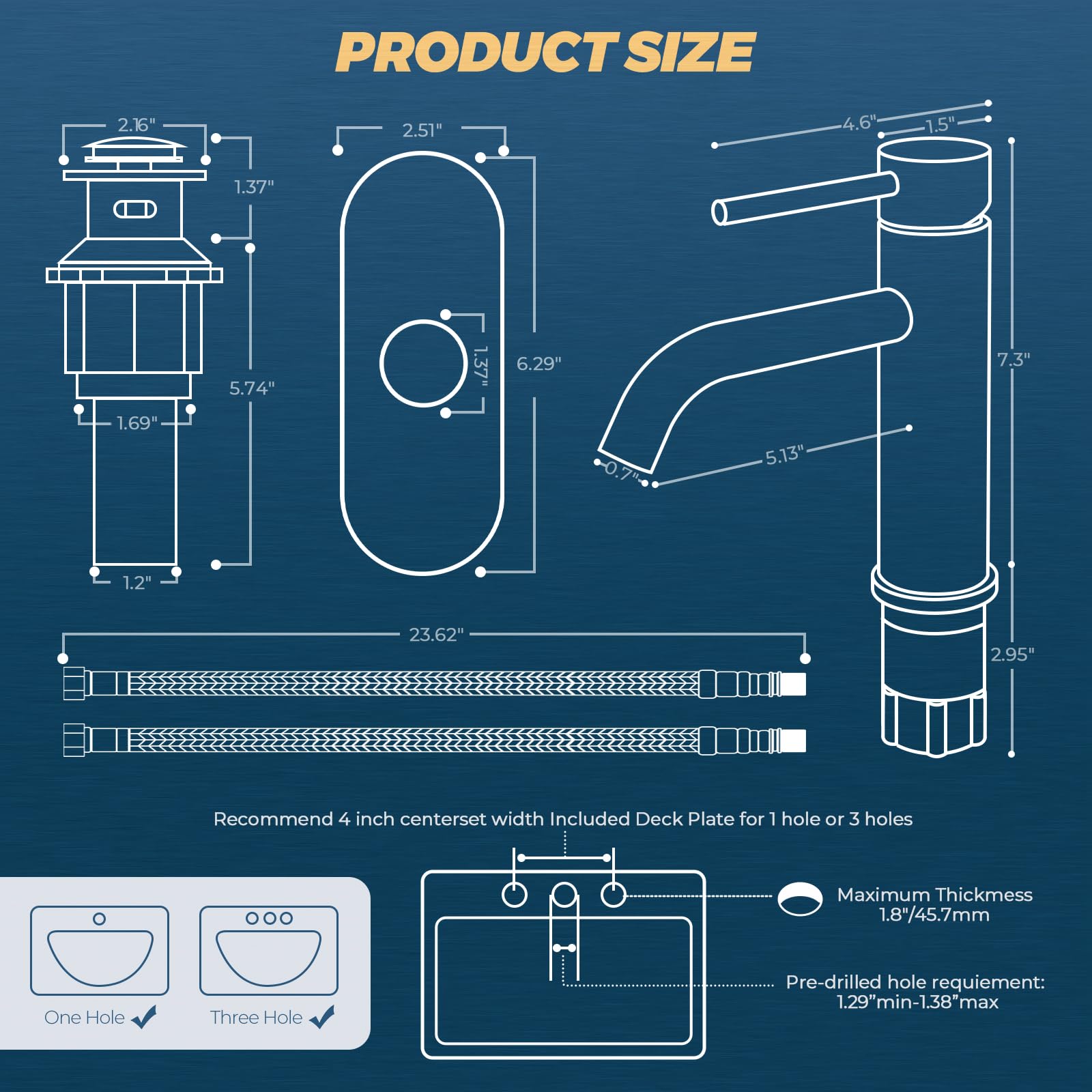 FORIOUS modern bathroom faucet in action complements a contemporary vanity setup.