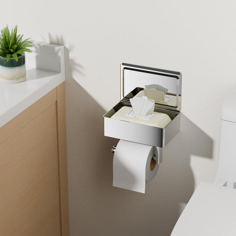 FORIOUS chrome bathroom organizer, keeps surfaces tidy and clutter-free.