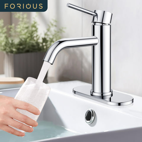 FORIOUS modern cylindrical faucet design in chrome