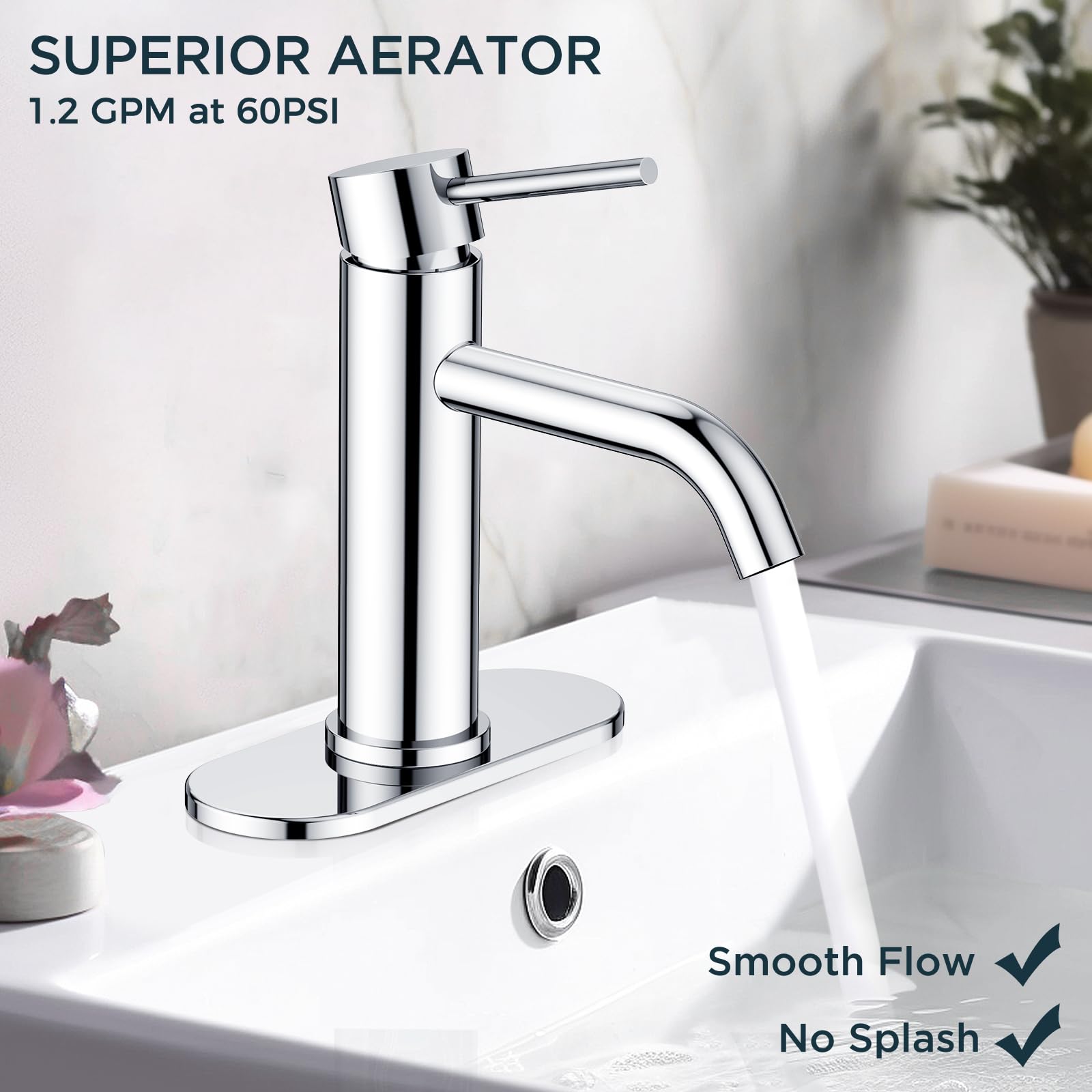 FORIOUS NSF 61 lead free chrome faucet for safe use