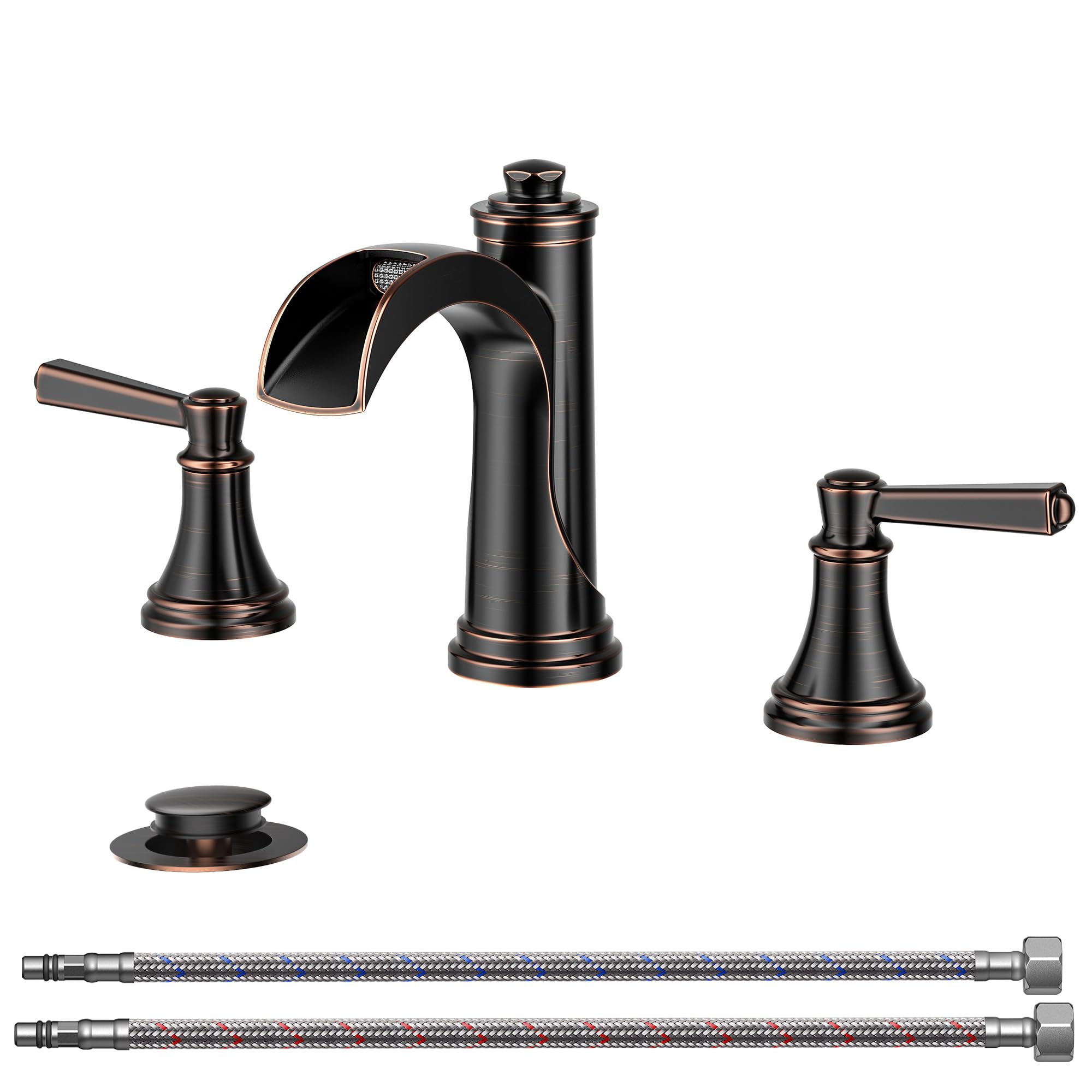 FORIOUS oil-rubbed bronze faucet with wide-spout delivers spa-like water flow for daily routines.