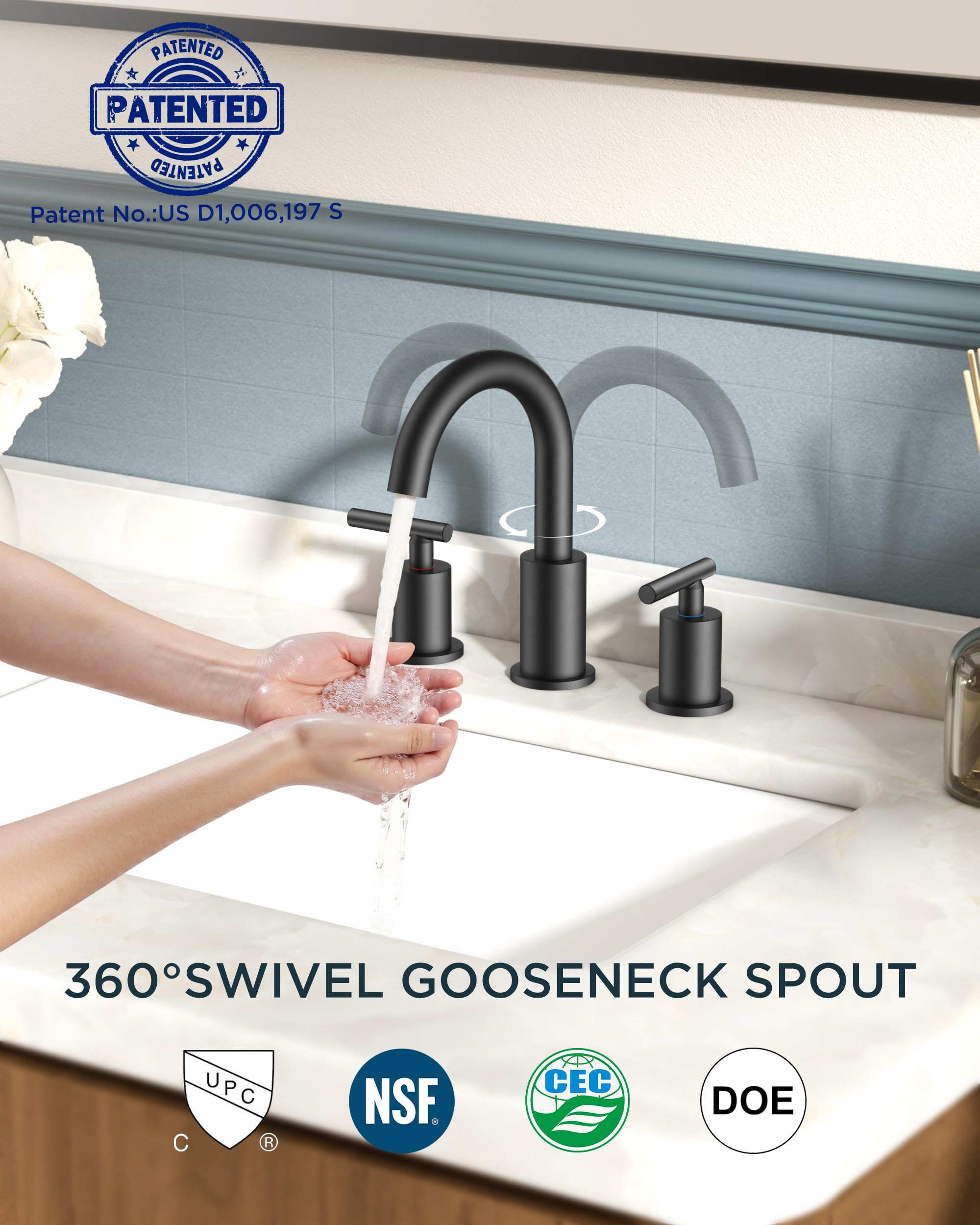 FORIOUS pop-up drain included for quick, tidy drain setup