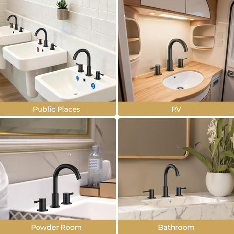 FORIOUS faucet suited for master baths, powder rooms, RVs, and hotels