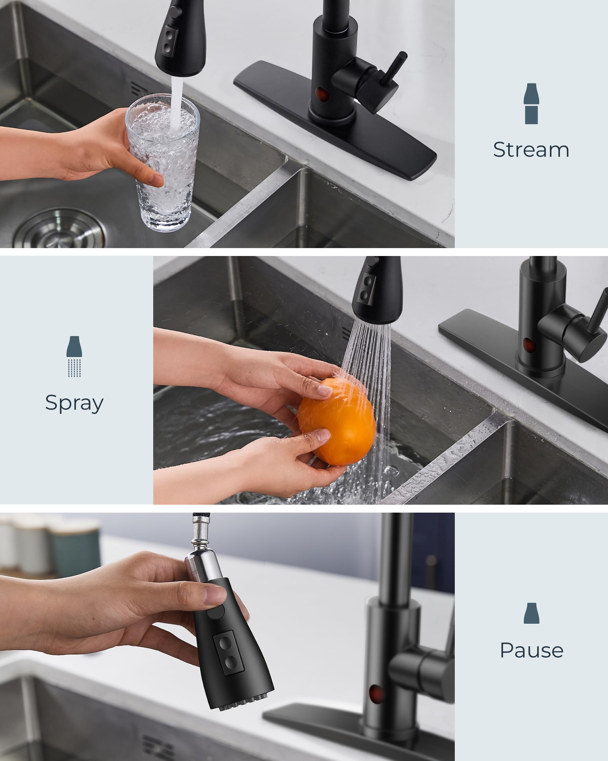 FORIOUS sensor wave activation enables hands-free water flow.
