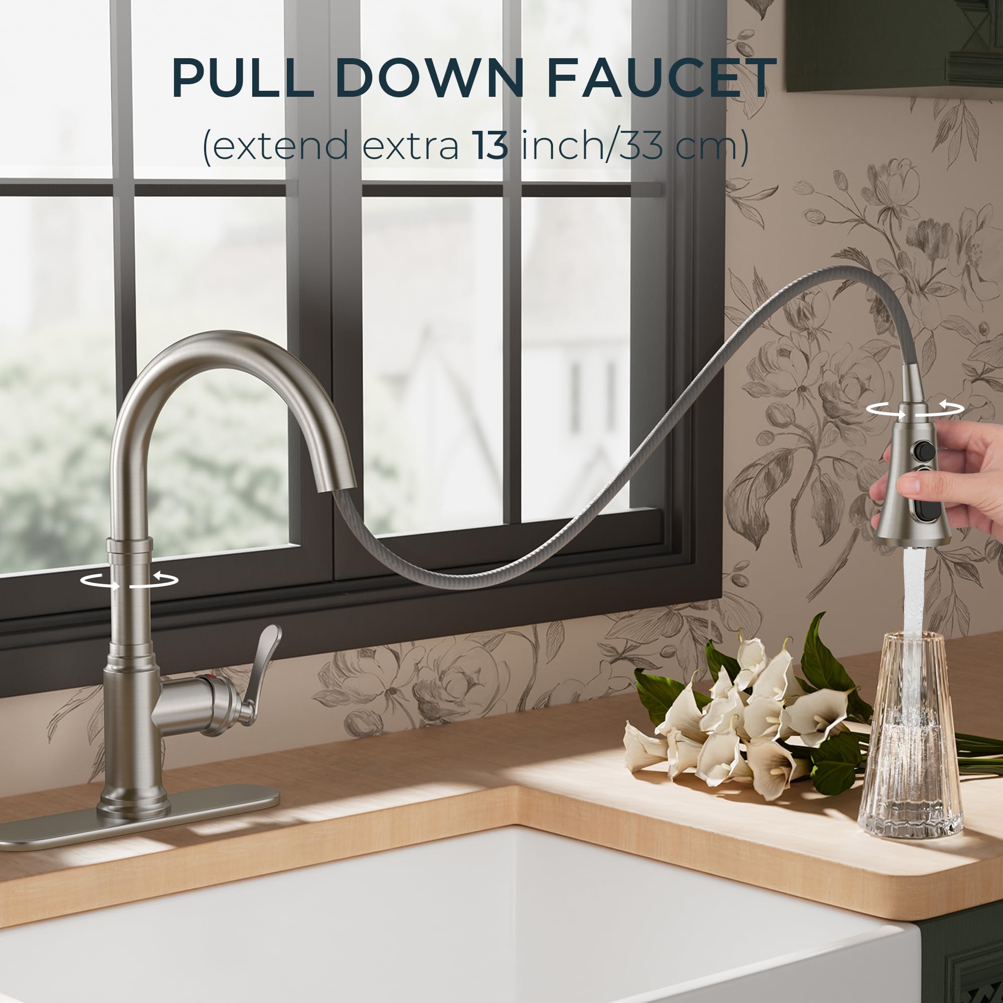FORIOUS single-handle control of temperature and flow for smooth operation