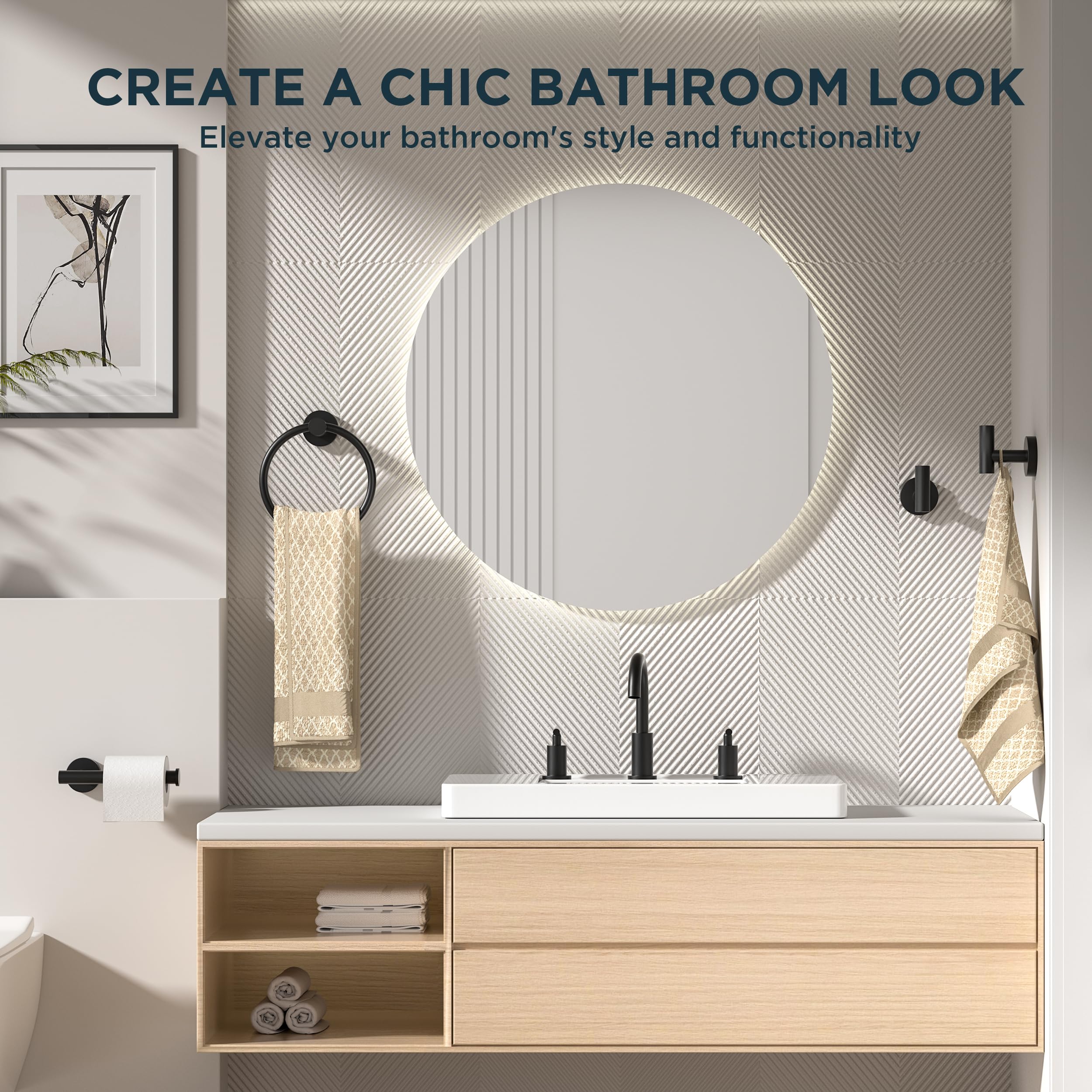 FORIOUS matte-black finish adds modern style and resists fingerprints.