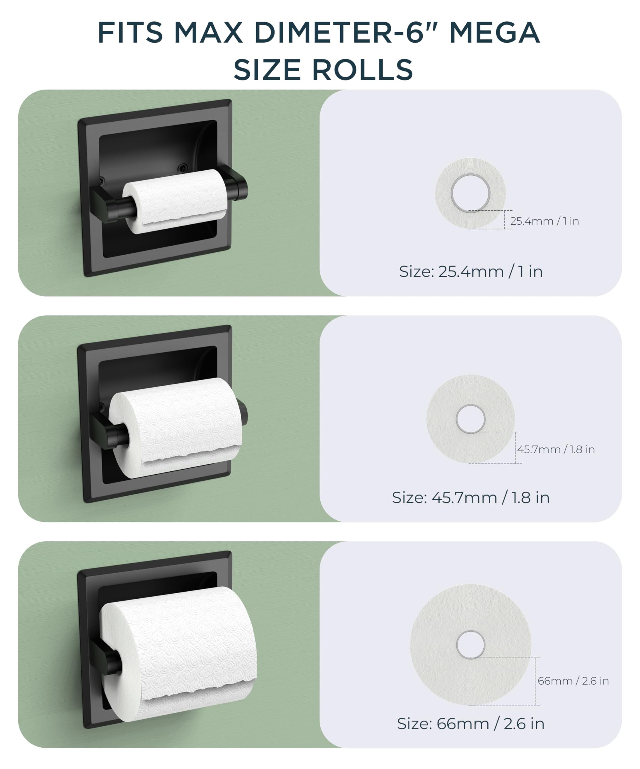 FORIOUS space-saving recessed design helps bathroom layouts stay neat and accessible.