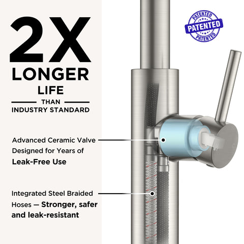 FORIOUS SUS 304 stainless steel faucet resists fingerprints and water spots
