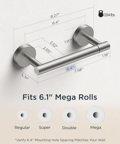 FORIOUS stainless steel dispenser wall mount resists rust and corrosion.