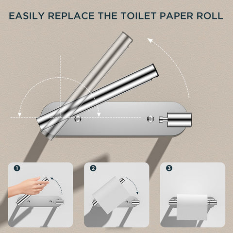 FORIOUS stainless steel toilet paper holder highlighting rust-proof performance in humid bathrooms.