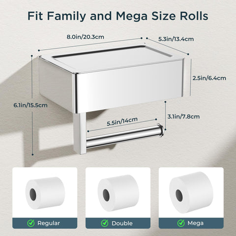 FORIOUS SUS304 stainless steel wall mount, rust-resistant and easy to clean.