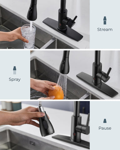 FORIOUS three-spray modes adapt to tasks like washing, spraying, or pausing