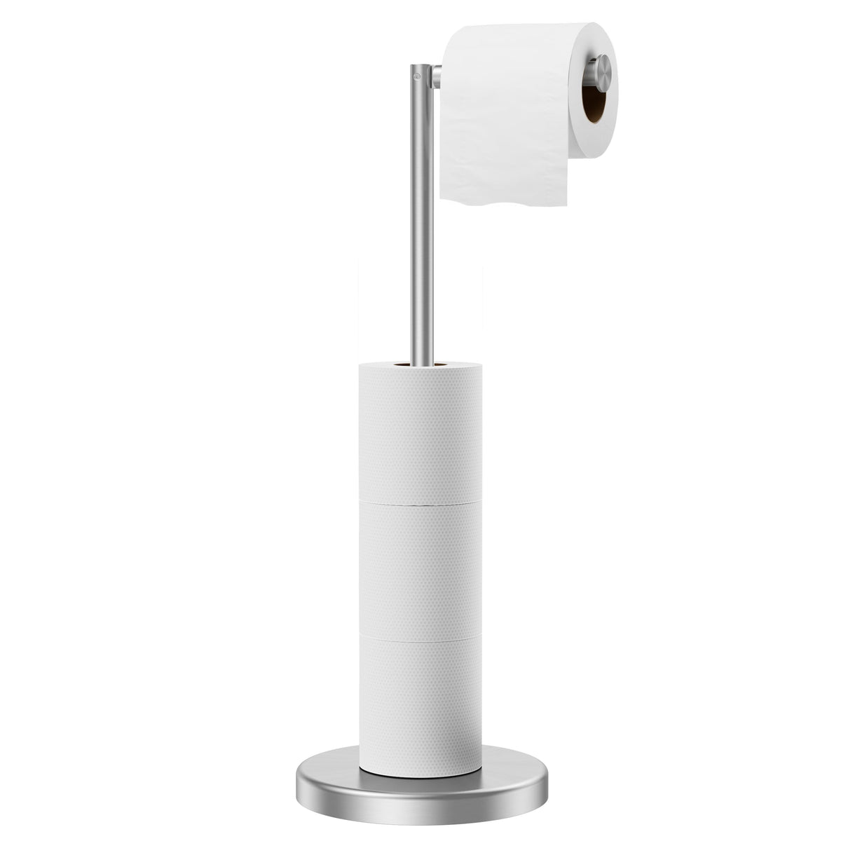FORIOUS toilet paper holder base demonstrates stability with a heavy weighted base.