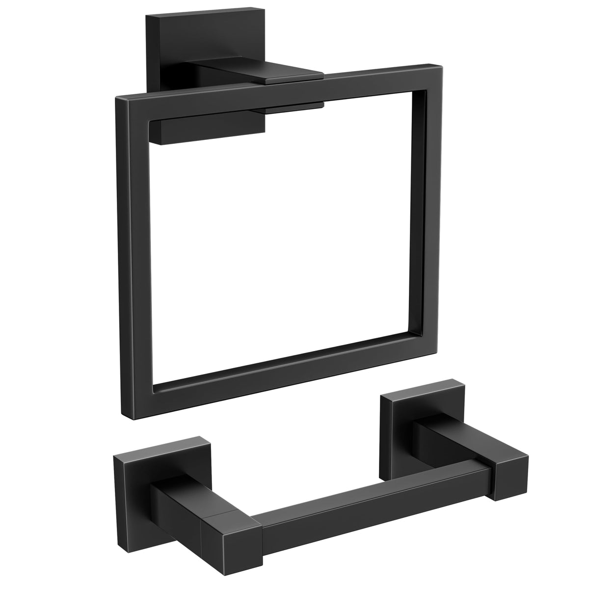 FORIOUS toilet paper holder set wall mount with pivoting design for easy roll changes.